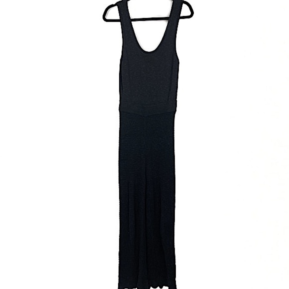 Free People‎ Beach Black Knit Sleeveless Jumpsuit Coastal Boho - Size XS